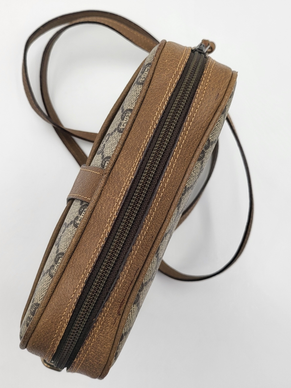 GUCCI GG PLUS CANVAS BEIGE SHOULDER CROSSBODY BAG..Vintage Authentic.. - Picture 7 of 16